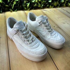 MICHAEL Michael Kors Women's Aurora Lace-Up Platform Sneakers White Size 9.5